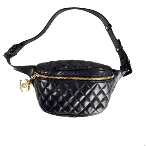 chanel fanny pack black